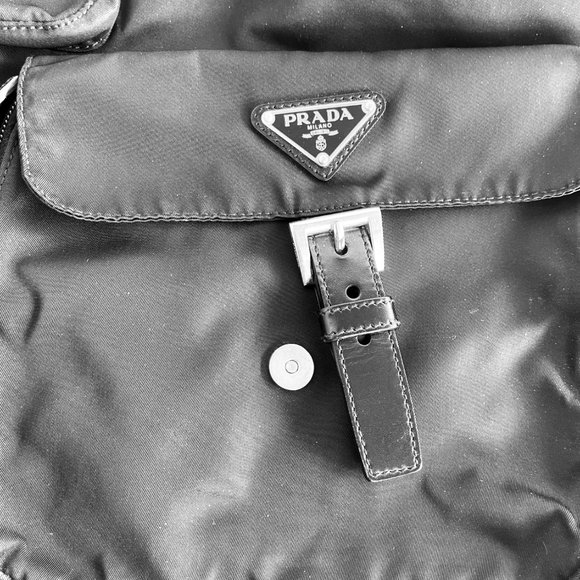 Prada Vintage Tessuto Sling Black Nylon Cross Body Bag - Picture 4 of 8